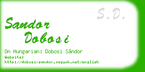 sandor dobosi business card